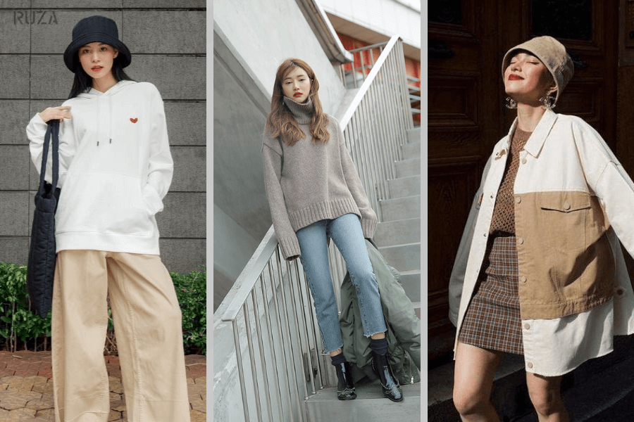 Phối đồ từ bộ sưu tập thời trang mới 2025 phong cách oversized